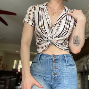 Forever 21 70s-Style Crop Top